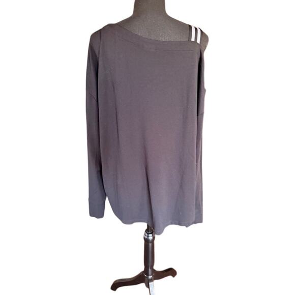 Cabi Black Long Sleeve Tee with Black and White Shoulder Strap Size XL - Picture 4 of 5